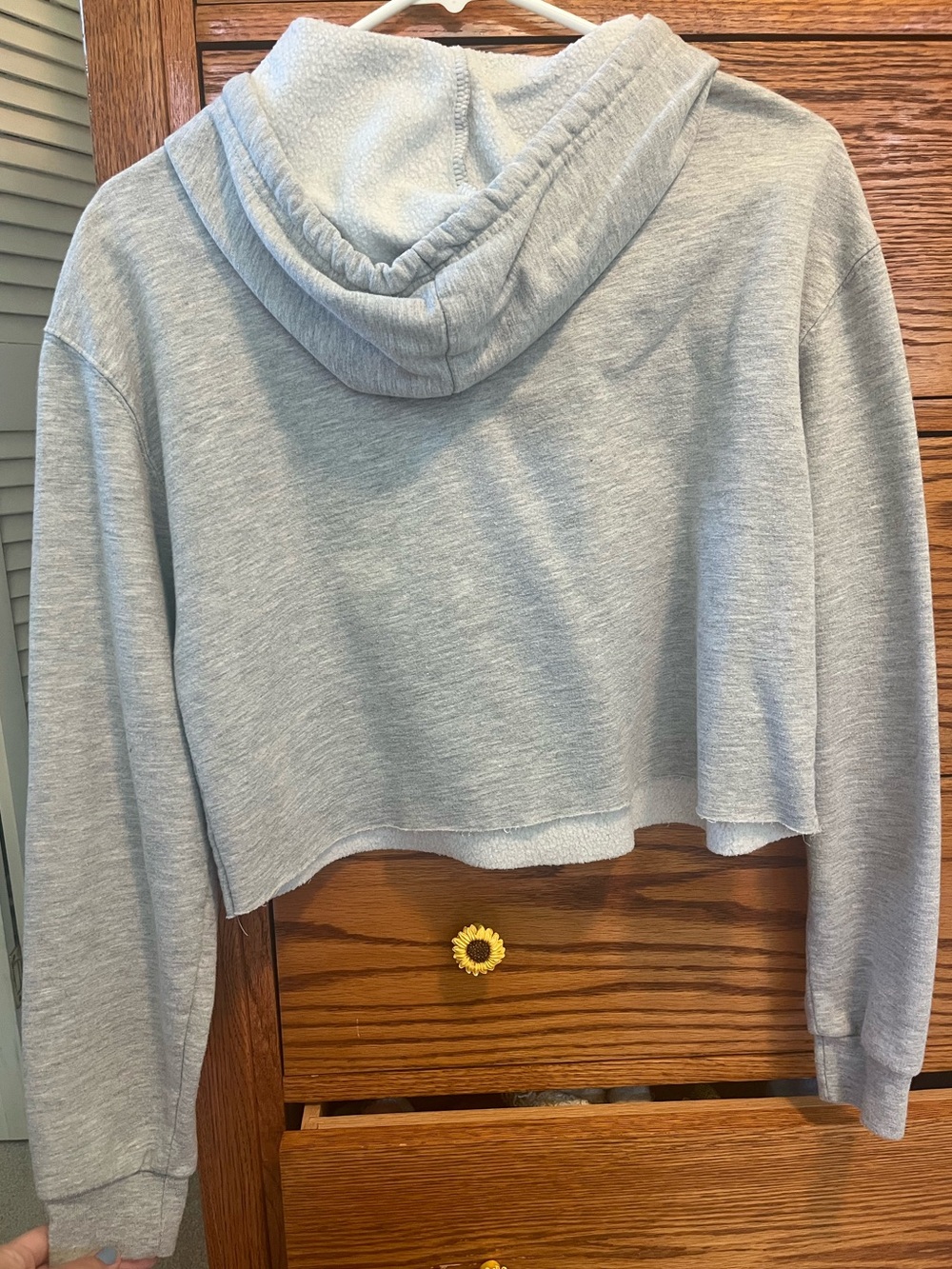 Disney Gray Cropped Stitch Hoodie with Blue Graphic - Picture 2 of 3
